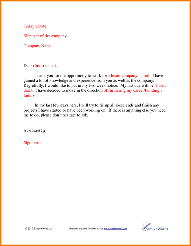 Employee Tagalog Resignation Letter Sample For Personal Reasons Tagalog